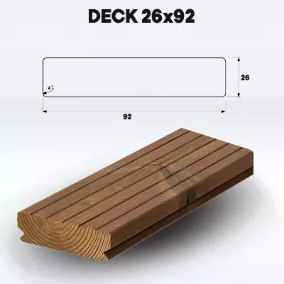 پروفیل چوب ترموود DECK 26×92